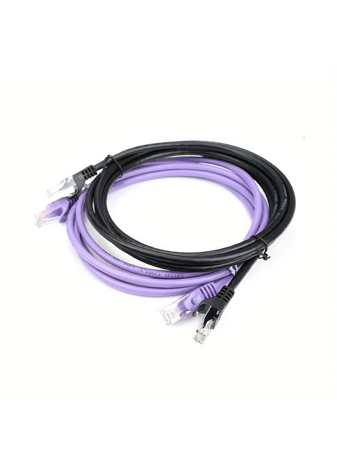 Purple Cat6 Ethernet Cable 16 4ft Gigabit 1000Mbps Shielded for Router Computer TV - Image 3